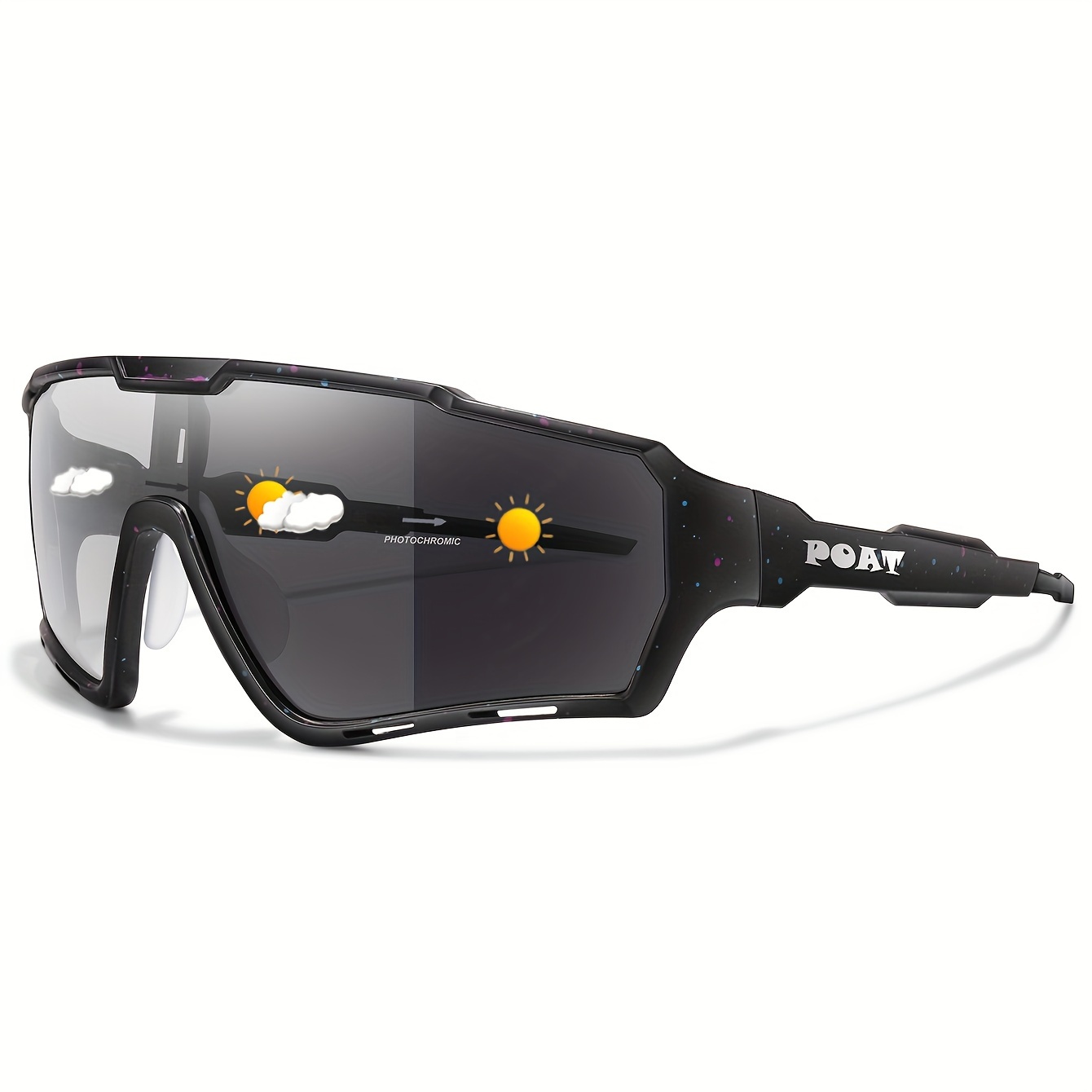 1pc Photochromic Sunglasses, Men Women MTB Bike Bicycle Cycling Glasses, for Outdoor Fishing Running,Temu