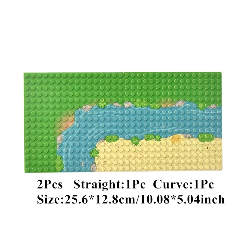 Small Particle Building Blocks Beach Grassland Scene Base Plate