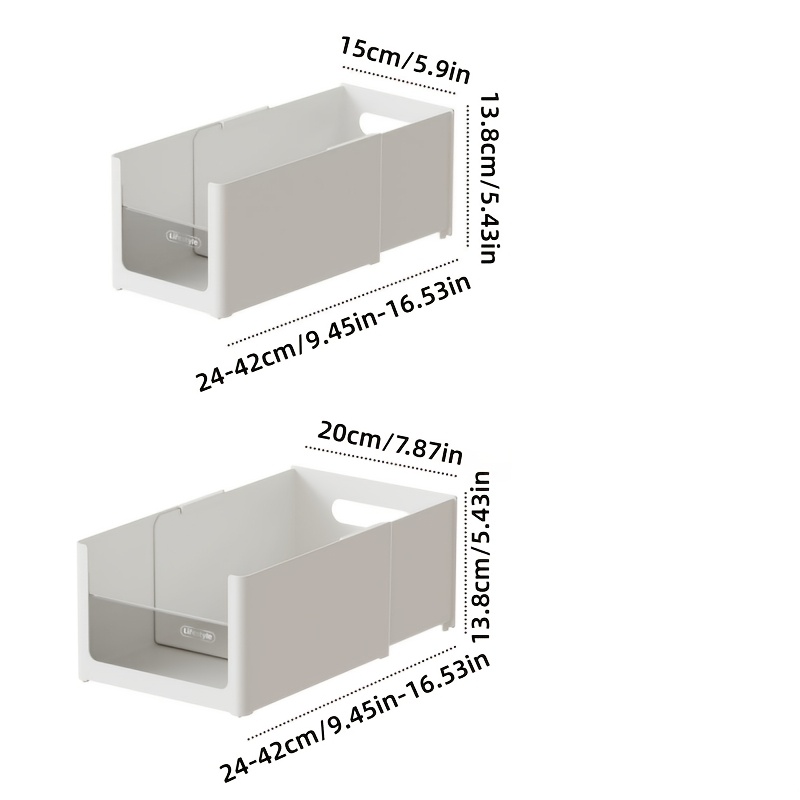 TEMU 2pcs Set/retractable Kitchen Cabinet Storage Box Drawer-style Organizer Spice Rack