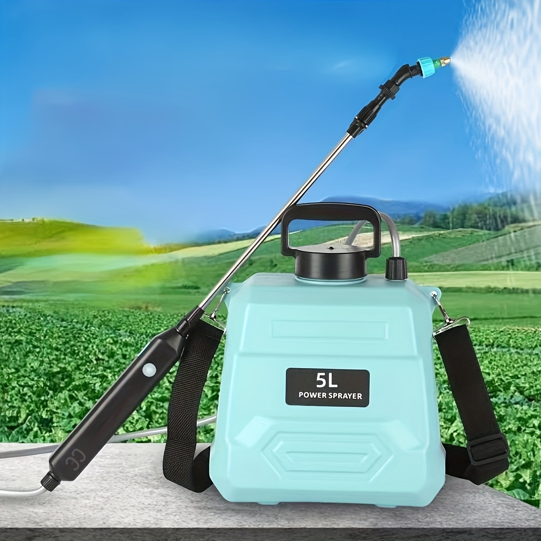 5L Pulvérisateur de jardin électrique portable avec batterie rechargeable USB - Tête de pulvérisateur réglable, tuyau télescopique, matériau PP durable, autonomie de 200 minutes, idéal pour arroser les plantes et les pelouses, équipement de pulvérisation de jardin | Design de pulvérisation moderne | Tuyau de pulvérisation durable
