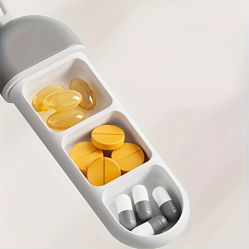 3-Compartment Large Pill Organizer for Travel