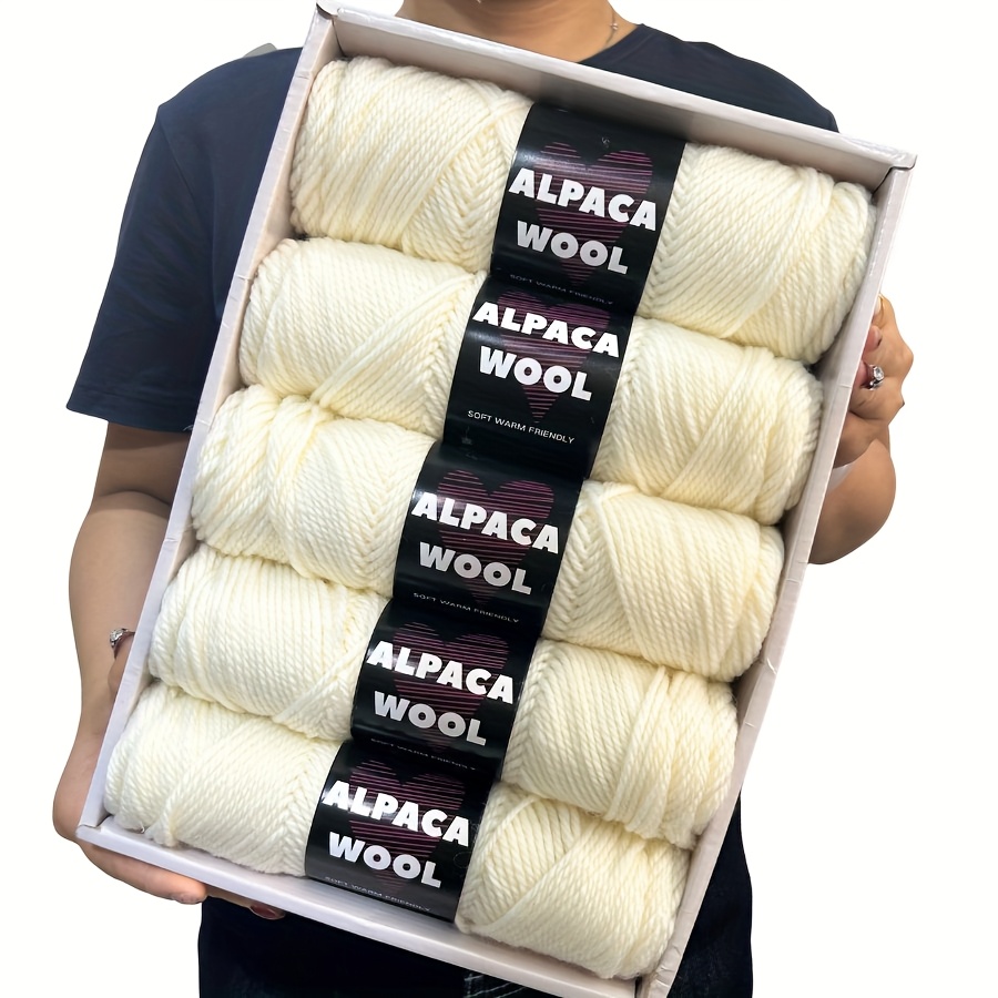 TEMU 500g Of 245 Needle Alpaca Wool Yarn In Colors, Autumn And Winter. Ideal For Men And Women, This Fashionable Knitting Material Package Includes