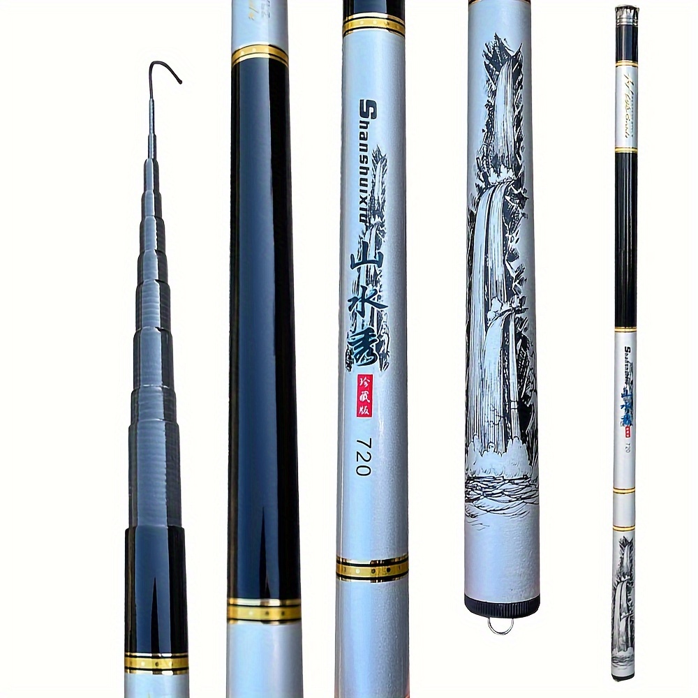 

- Telescopic Rod - Length 114.71" To 283.46", Portable & For , & Carp