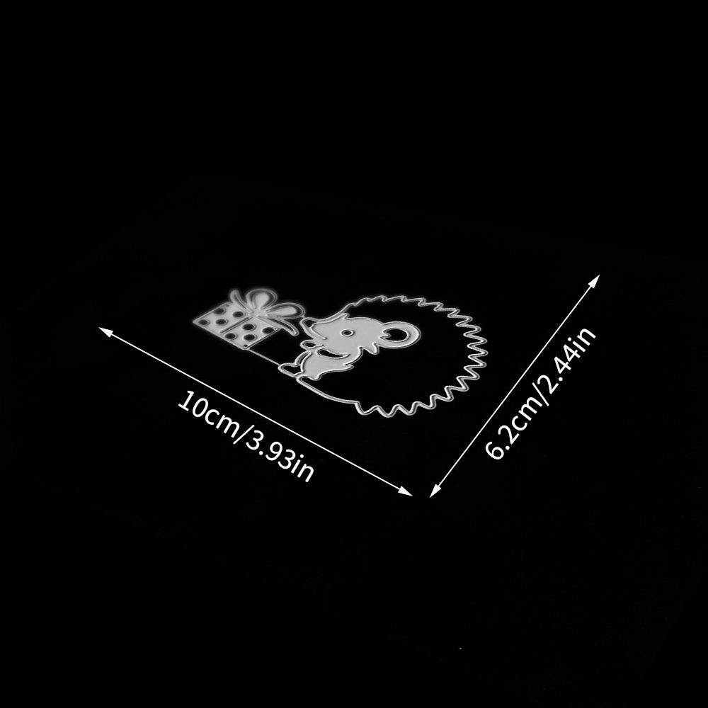 1pc Hedgehog Pattern Metal Die-cut Mold, Embossing Stencil Creative Designs Ideal For Crafts, Scrapbooking, And For Cards And Decorative Accents