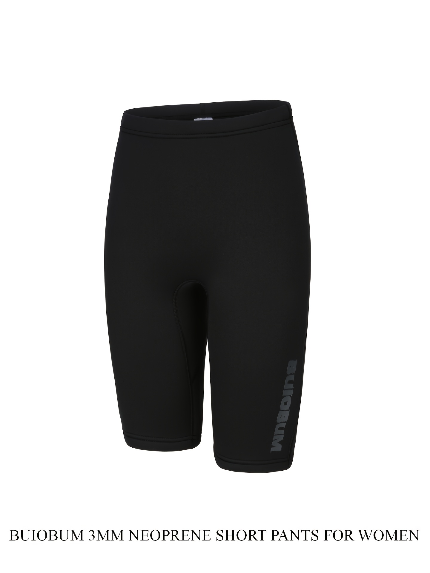   womens 3mm neoprene material athletic shorts all black short shorts suitable for swimming surfing kayaking snorkeling and other  