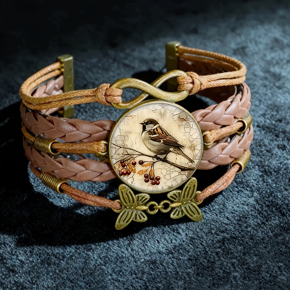 TEMU Bracelet tendance avec oiseau perché sur une branche, adapté pour un port , la coordination des tenues et de fêtes