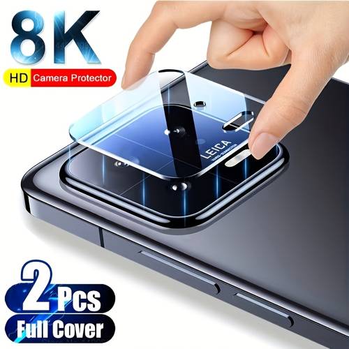 pack de 2 protectores de lente de cámara de completa con xiaomi 15 ultra 14 ultra 15t 15t pro 14t 14t pro 14 13 13t pro 12 12t pro 11t pro 11 lite 5g ne, vidrio templado de 9h, instalación, fotografía ultra