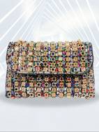colorful clutch bag for women luxury chain shoulder bag shiny glitter handbag purse for party prom banquet evening