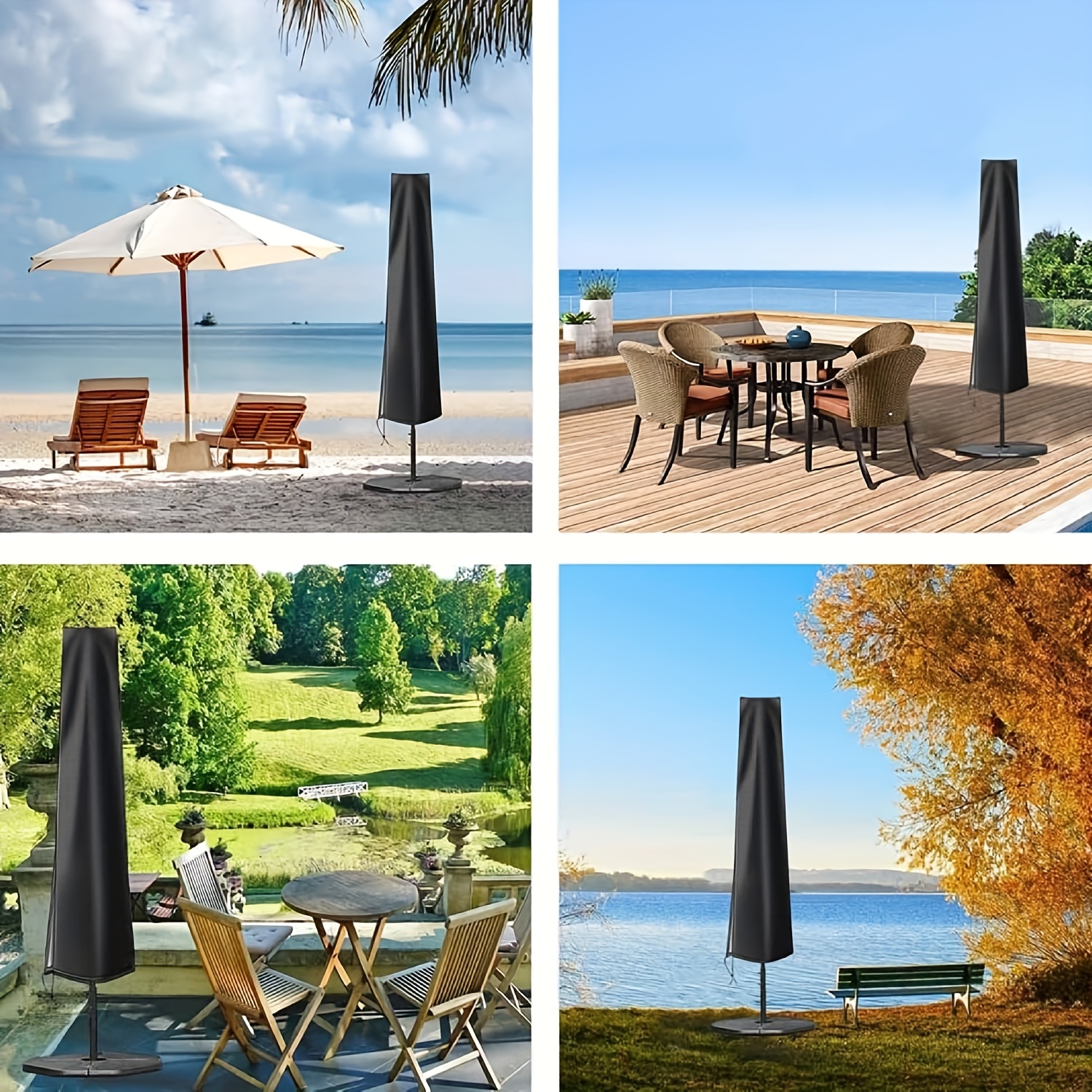 46 inch round patio table cover with umbrella opening Amazon.com: Round Outdoor Tablecloth with Umbrella Hole Waterproof Patio  Table Covers Round Fitted Tablecloth with Elastic Zippered Round Outdoor Table  Cloth for Picnic, Camping, Garden (White, 44" (Round)) : Patio, Lawn &