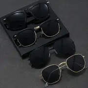 4pcs mens oval fashion glasses retro style pc material suitable for and business leisure uv resistant details 1