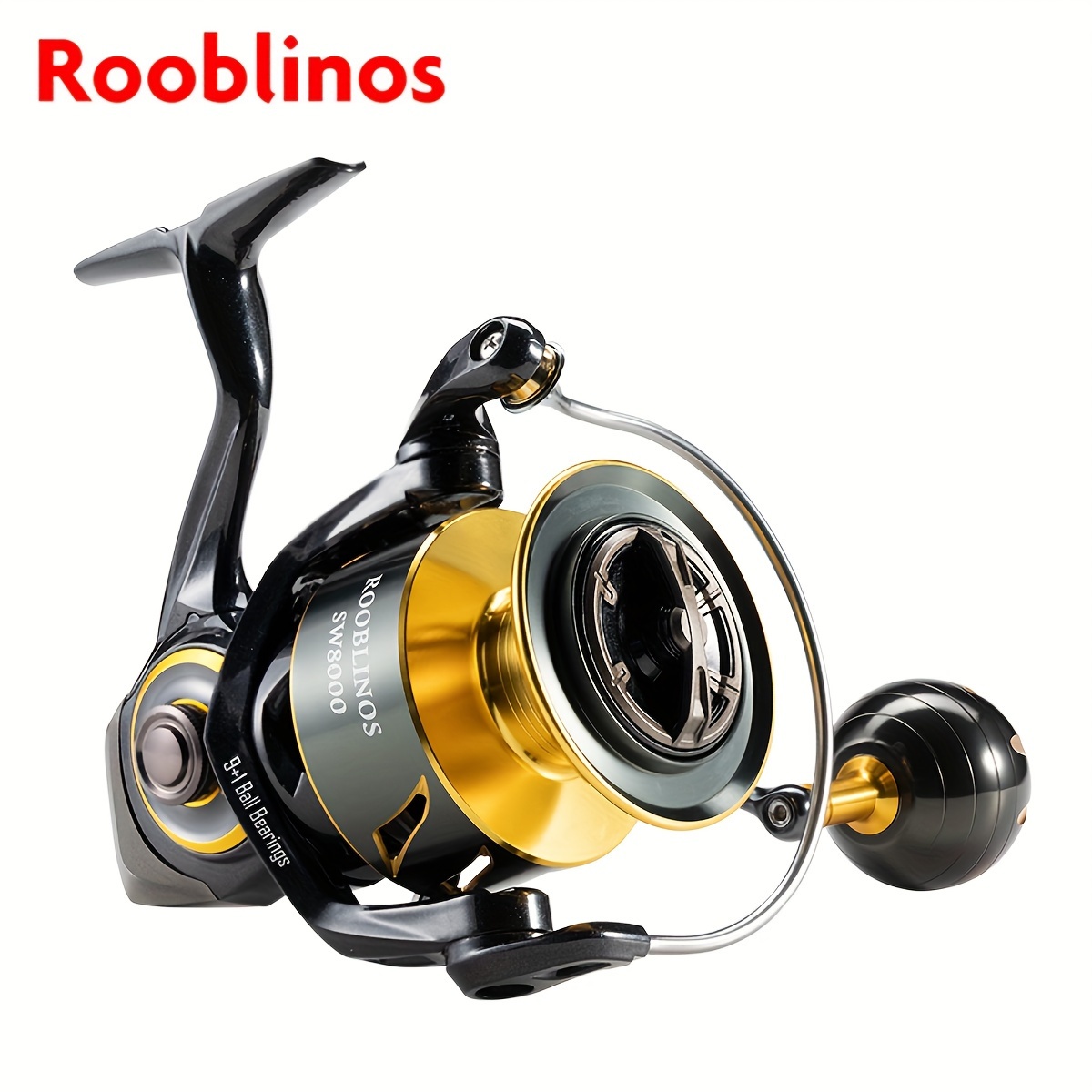 

Rooblinos Sw Reel - 4000/6000/, Metal Body, 9+1 Bb, 12kg High Drag, Fishing Line Reel - Suitable For Right-handed