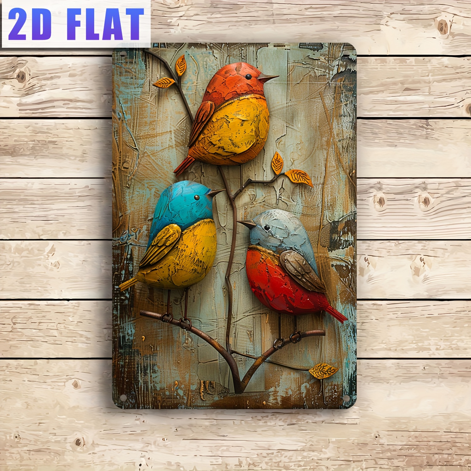 

1pc 2d Flat Metal Sign, Vintage Sign, Chicken Robin Restaurant Room Wall Decoration Art Iron Poster Metal Metal Plaque, 12x8 Inches/30x20cm