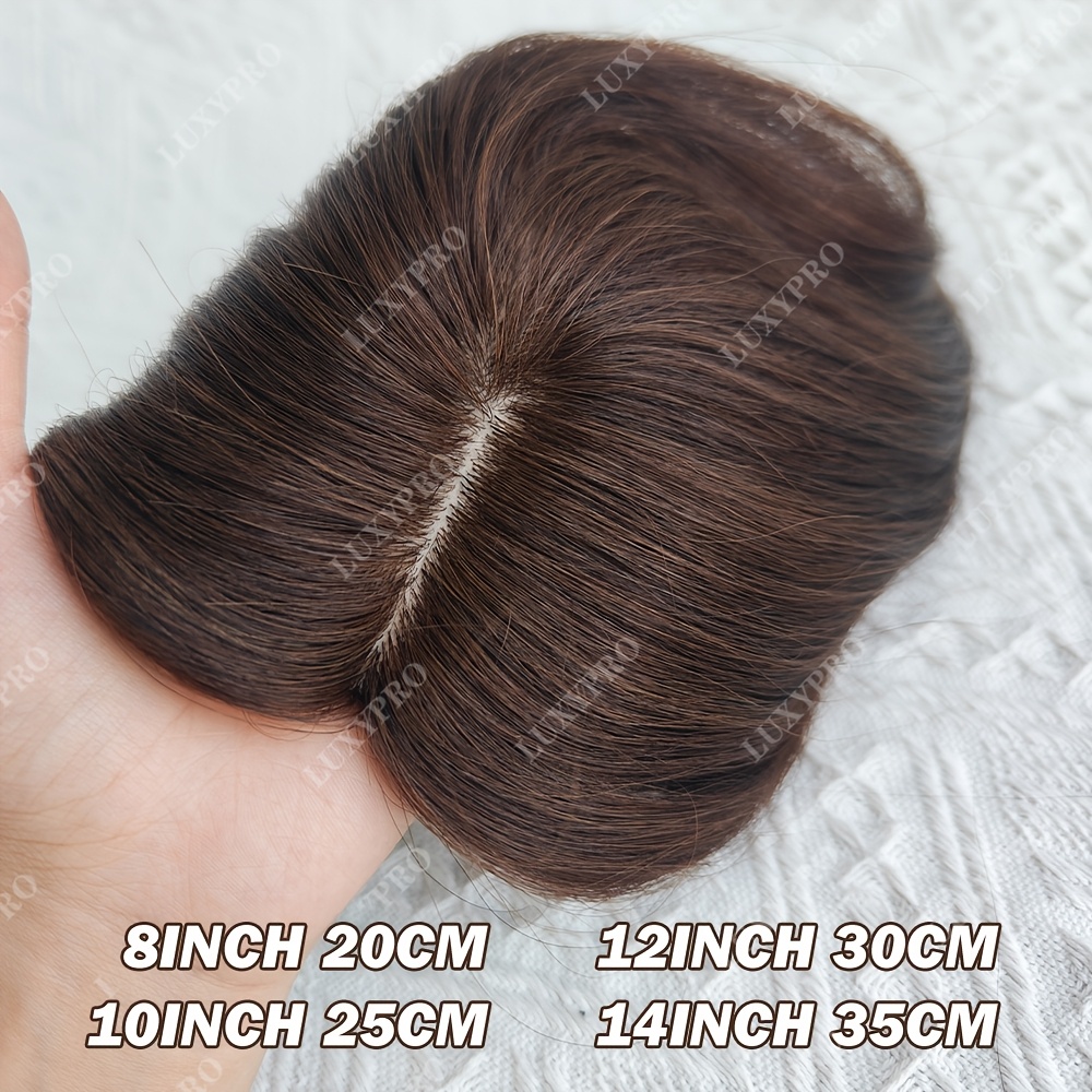 natural human hair topper sold on Temu United States
