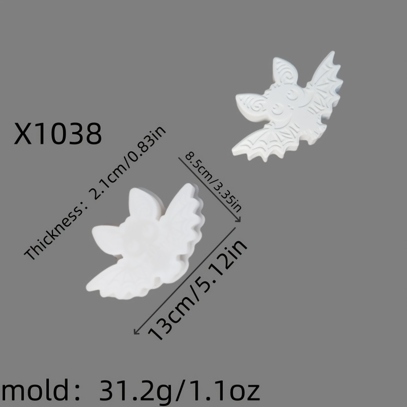Image of Resin Casting Molds Bat Three-dimensional Ornament Silicone Mold Candle Silicone Mold Plaster Ornament Silicone Mold Silicone Mold Home Decoration Epoxy Resin Mold 31.2 X1038