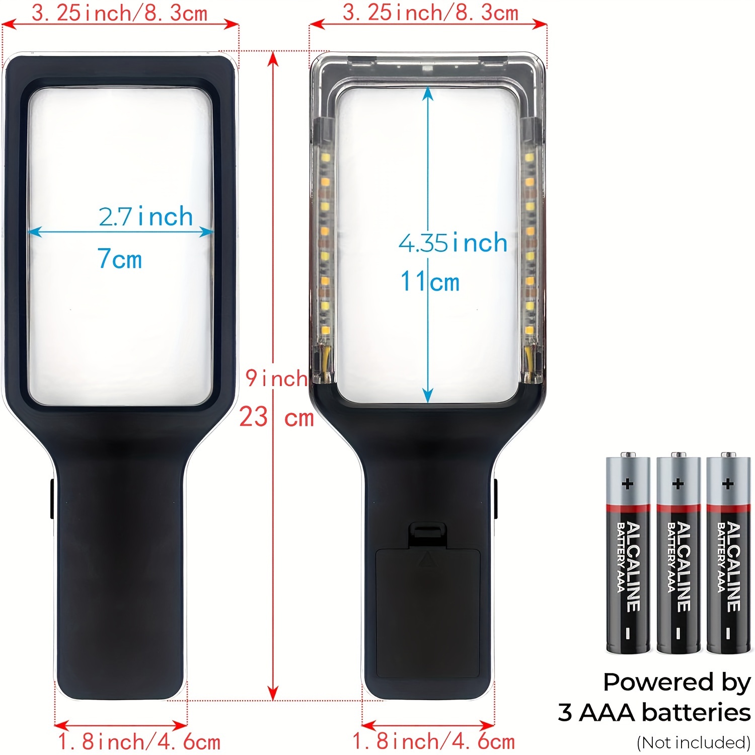 6x Large Magnifying Glass [anti glare Fully Dimmable Leds] - Temu