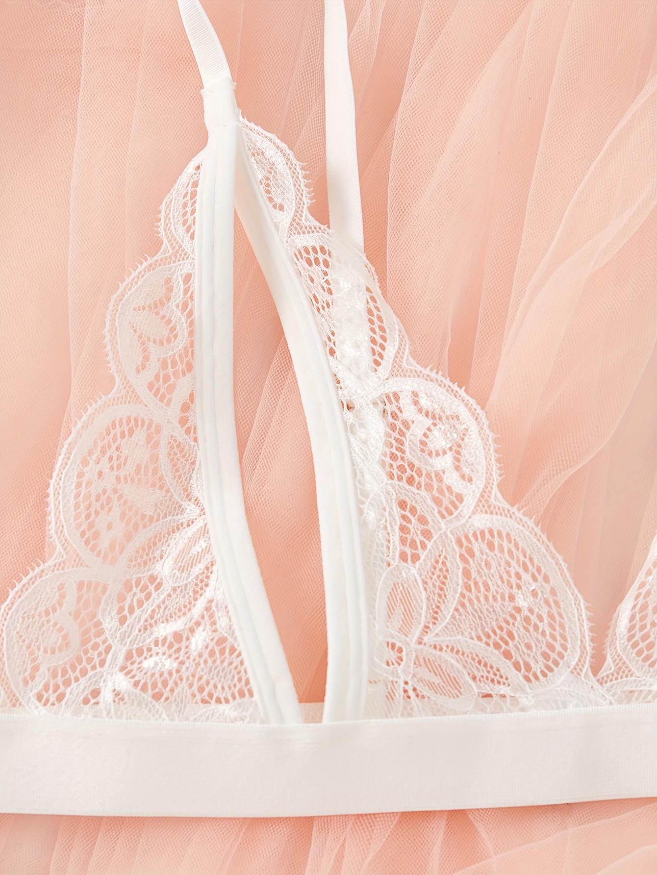open cup lace triangle cup bra