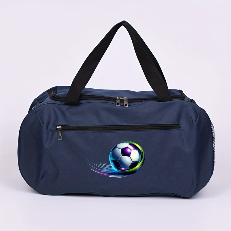 TEMU A Versatile, Premium, Lightweight, And Sturdy Tote/sports Bag. It Features A Casual, With A Soccer Motif And Bright Soccer Graphics. Ideal For