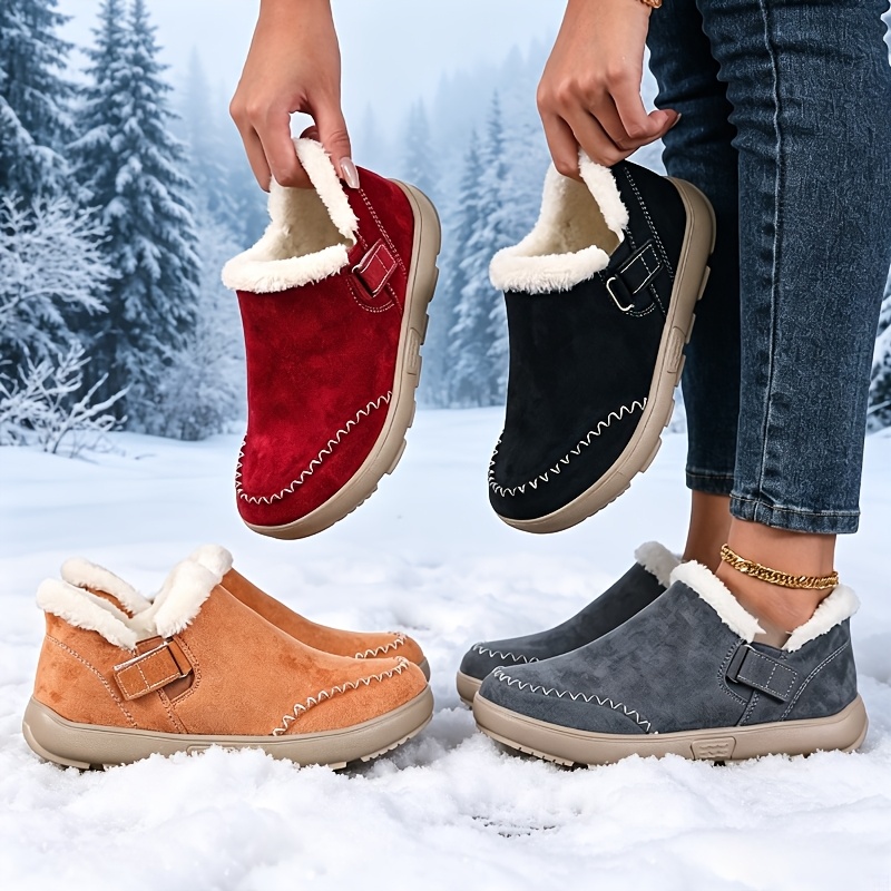 Women's Plus Size Wide Toe Box Ankle Boots for Comfort