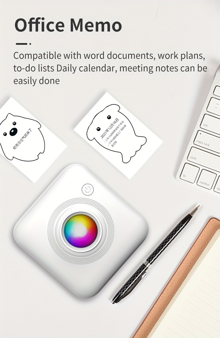 Мини-принтер Для Телефона И Android, Беспроводной Мини-фотопринтер, Принтер  Для Этикеток, Портативный Мини-термопринтер Для Печати Этикеток, Журнал,  Учебная Заметка, Подарки На Рождество, Хэллоуин И День Благодарения -  Товары Для Офиса И Школы -
