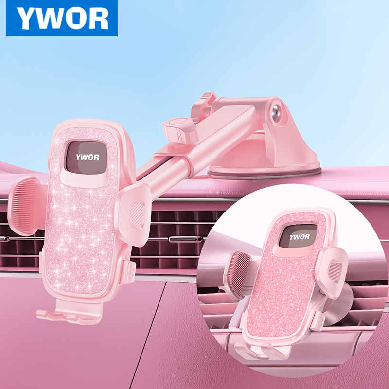 TEMU Ywor 3-in-1 Car Phone Holder 360 Degree Adjustable Car Phone Mount, Cell Phone Holders For Your Car For Dashboard Vent, All Smartphones And Car