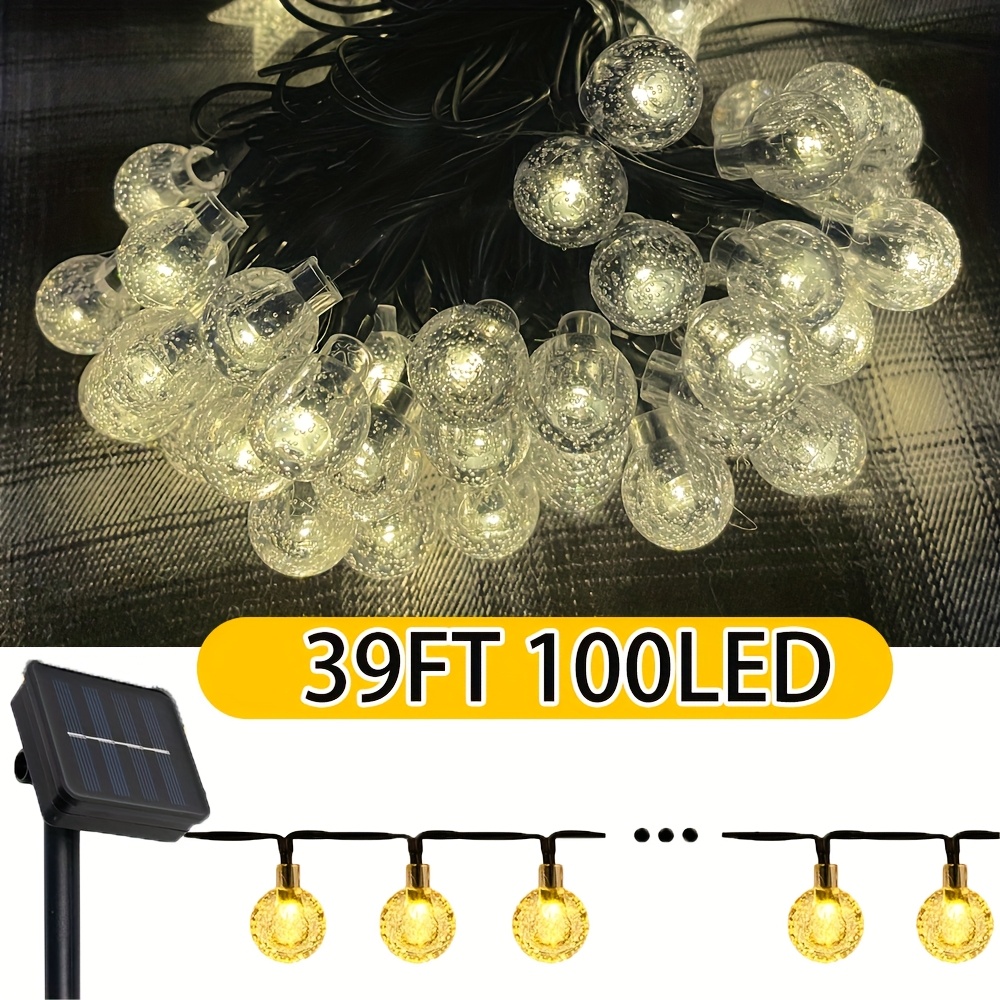 solar outdoor lights garden decoration crystal ball lights room decorations outdoor garden decorations camping supplies solar garden lights july 4th fairy lights yard exterior decorations wedding decorations