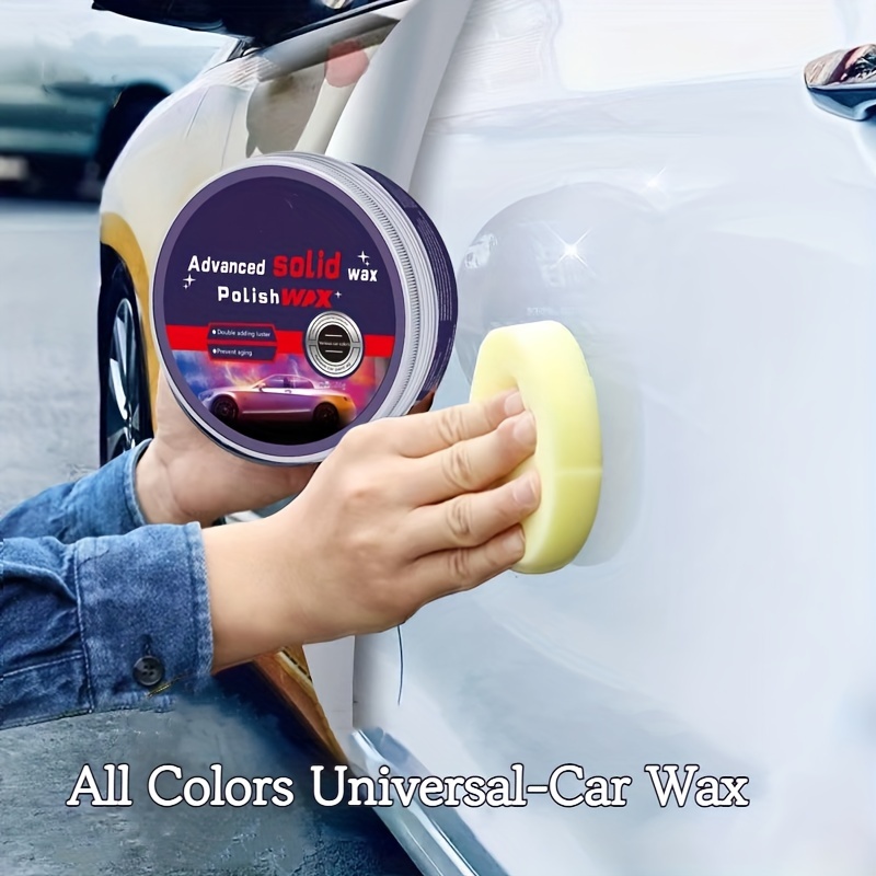 

1pc Universal Car Wax, Solid Polish Wax For White, Black, Red, Grey Vehicles, Anti-scratch, Protective Coating, Car Care External Maintenance, Plant-based Material