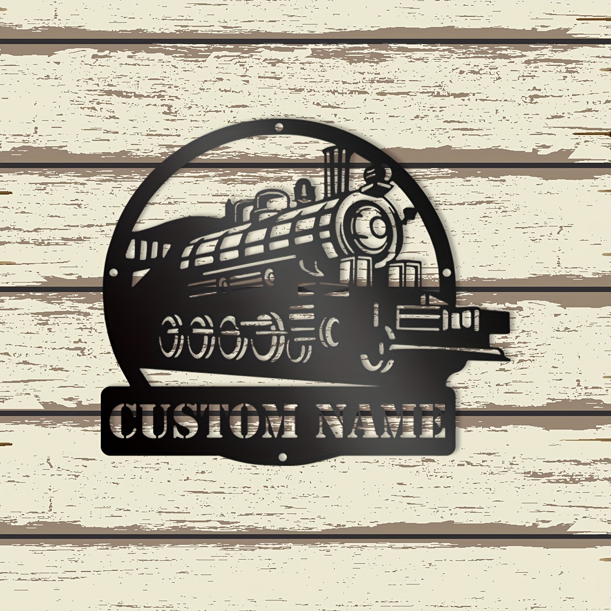 

1pc Custom Steam Engine Train Locomotive Metal Wall Art, With Personalized Freight Train Driver Name Sign, Home Decoration, Railroad Sign