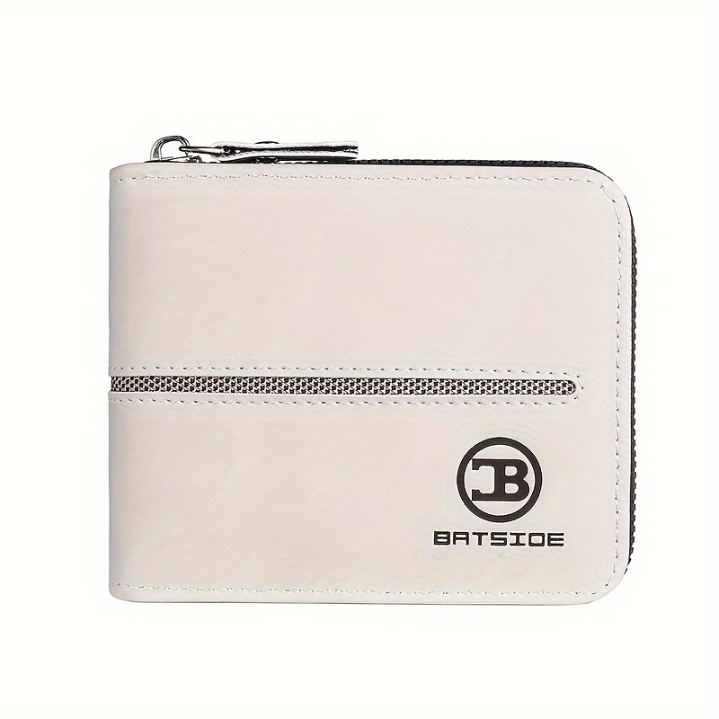 Image of Men' Fresh Wallet, Embossed Multifunctional Multi-card Casual Durable Textured Zipper Pouch, Clutch Bag, Coin Purse, Perfect Gift For Men