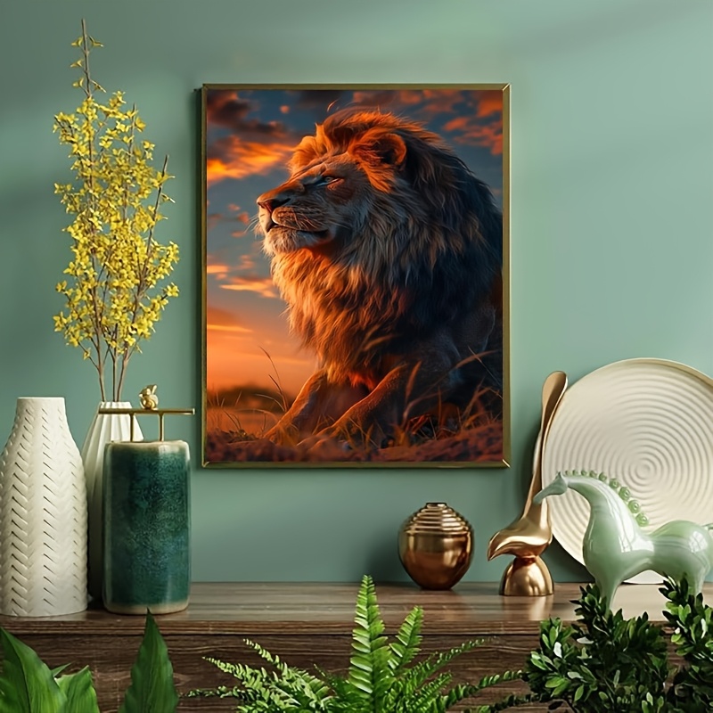 Pintar Por Números De Tigre Para Adultos – Lienzo 40x50cm Con Pinturas Acrílicas Y Pinceles, Kit DIY Sin Marco, Ideal Para Relajarse