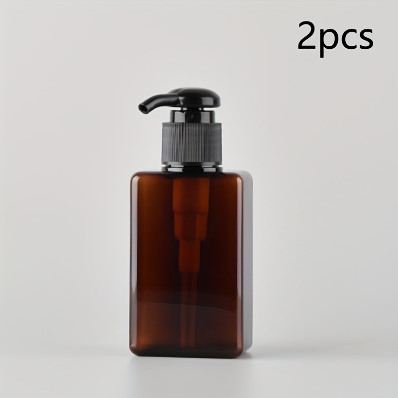 TEMU 2-pack 100ml Refillable Petg Plastic Pump Dispenser Bottles For Lotion, Facial Cleanser, Hand โ Square, Unscented, Portable