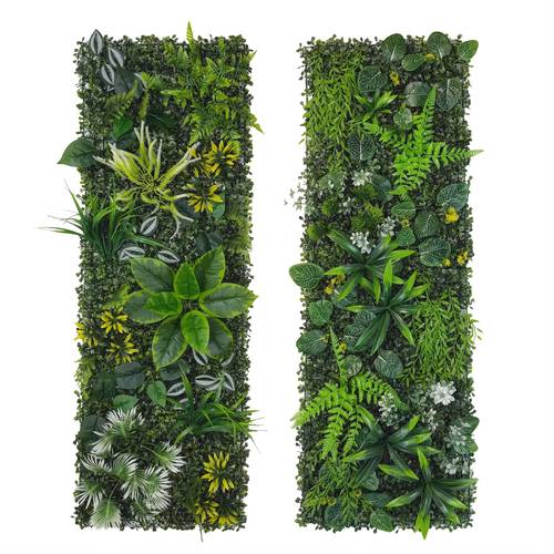 poza articolului perete de cu plantă verde artificială simulată 40×120 cm, suspendat de din plastic de înaltă calitate, potrivit pentru , hotelului și grădinii exterioare