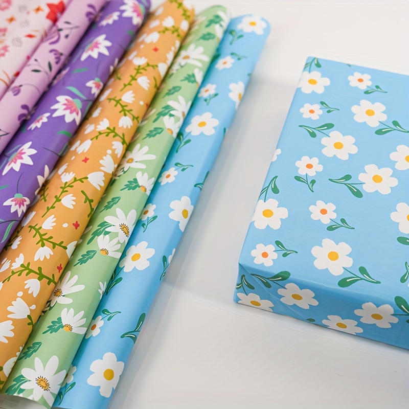 

6pcs Gift Wrapping Paper Set, 6 Floral Patterns Set, Suitable For Female Friends, Wives, Mothers And Daughters, Suitable For Daily Life Holiday Gifts, 27.5inchx19.7inch