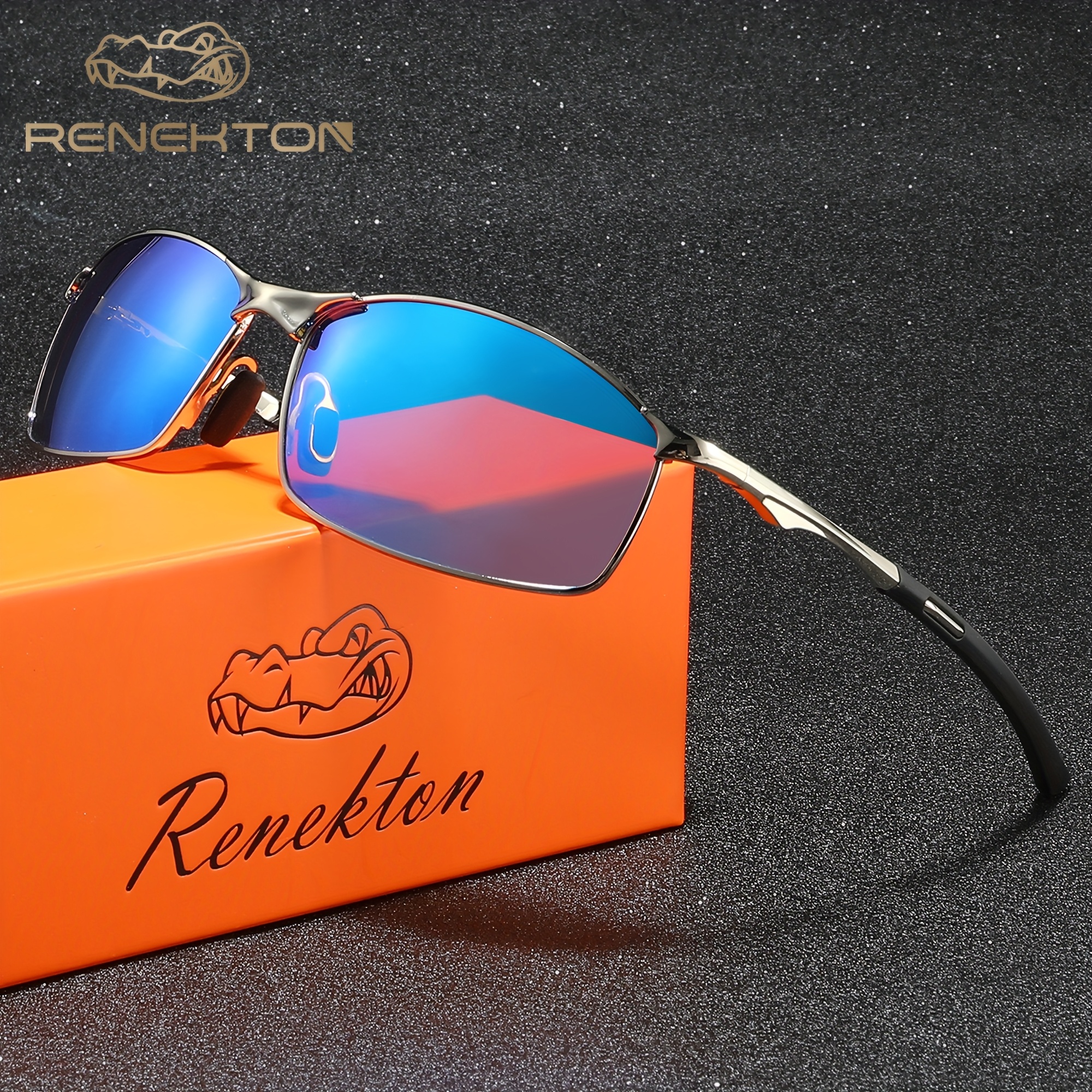 Image of Renekton Women Metal Spring Leg Polarized Sunglasses Sunglasses Outdoor Fishing Goggles Counter Gift Packaging