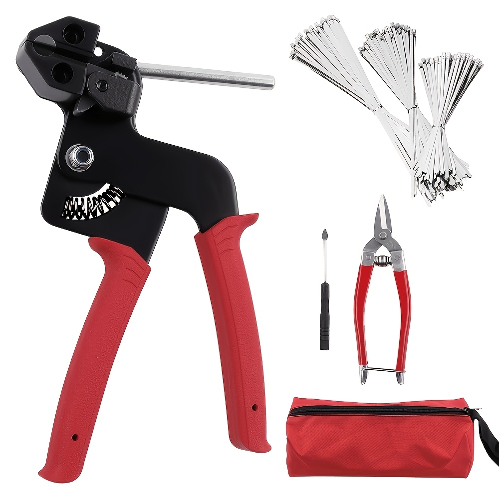 TEMU Set di strumenti per pistola per stringicavo in acciaio inossidabile, set completo per pistola per stringicavo in acciaio inossidabile