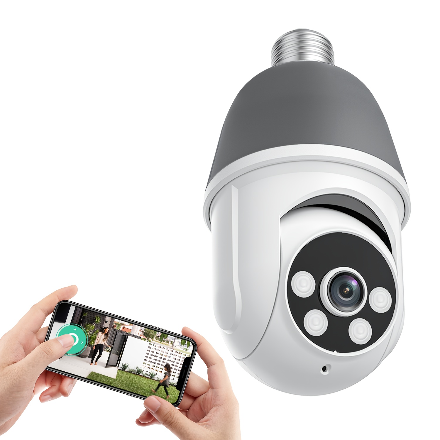 TEMU 2pcs/ 1pc Automatic Tracking Surveillance Camera, , 2.4ghz Security Camera, 360° Panoramic Rotation, Usb Charging, Infrared Night Vision, 1080p