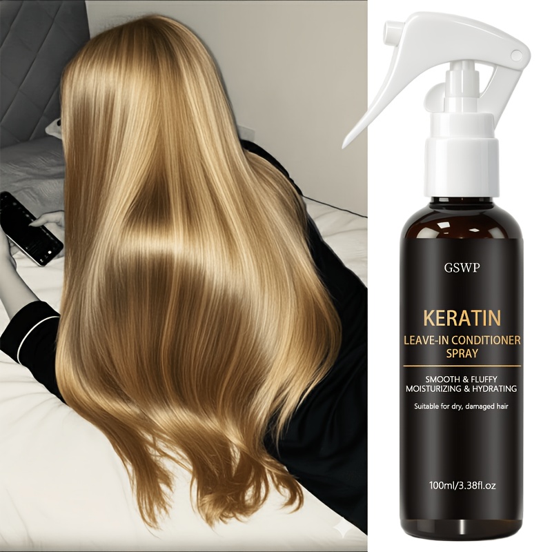 gswp keratin hair spray frizz provides heat protection and   care suitable for all hair types   a great gift 100ml Product details 2