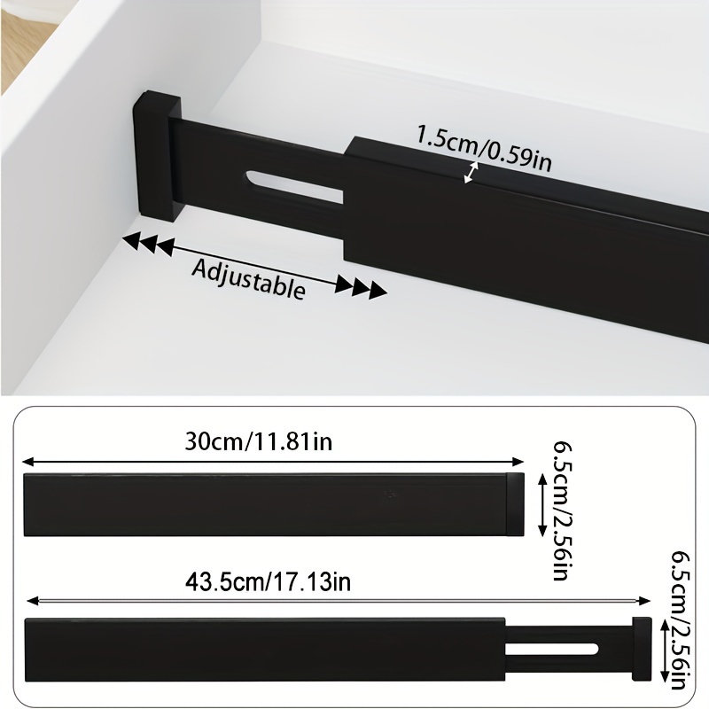 4 Pack Drawer Divider Kitchen Drawer Organizer Household Adjustable Underwear Drawer Divider For Bedroom Bathroom Office Organization And Storage