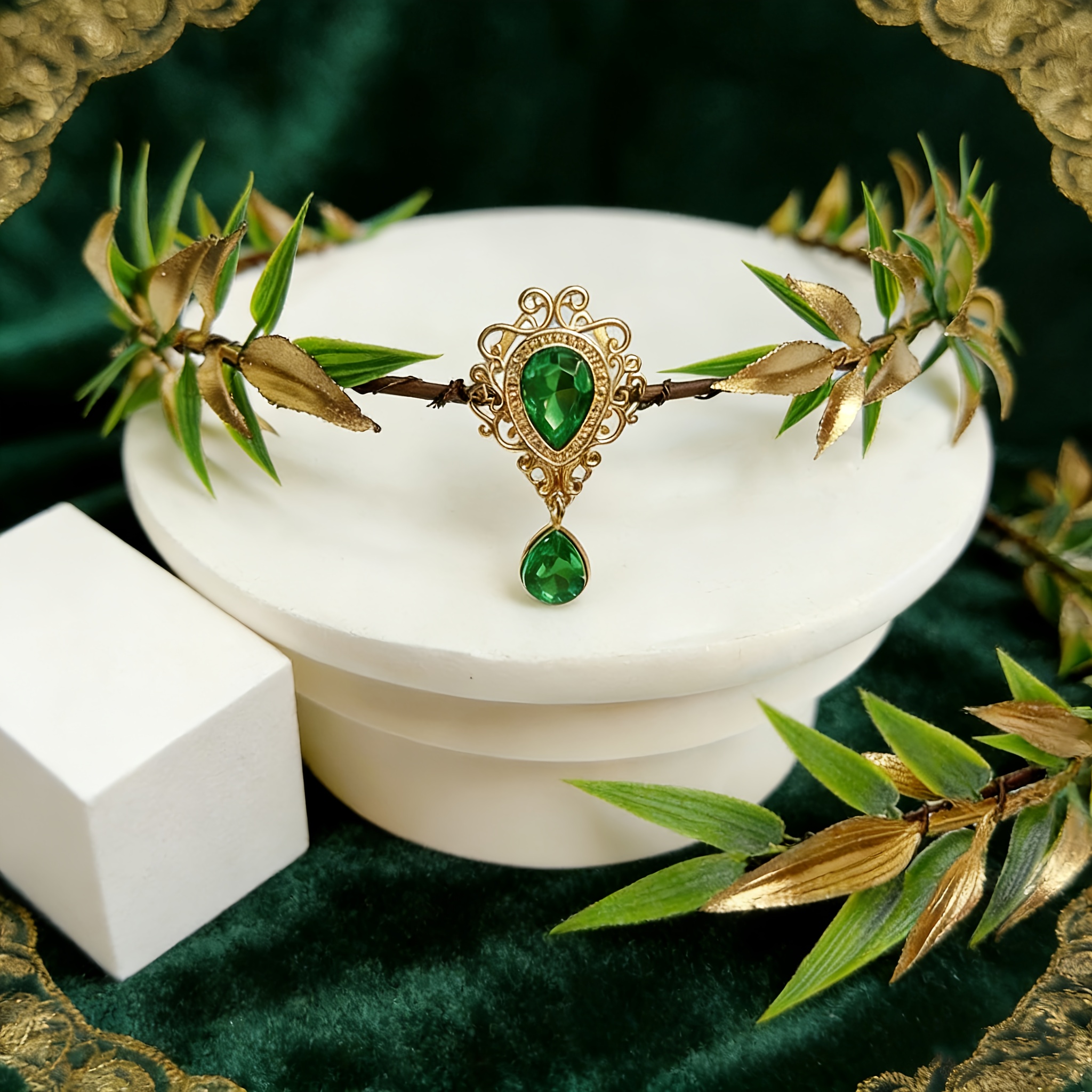TEMU Accesorio para el Cabello de Corona Vintage Bosque, Look en Bohemio con Vestido de Novia , Ideal para Uso Diario con un Romántico de Bosque,
