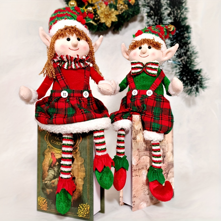 

1pc Cute Christmas Elf Decoration, 21-inch Polyester Holiday Ornament For Home & Office - Perfect For Living Room, Bar, Cafe Holiday Decorations Holiday Decor