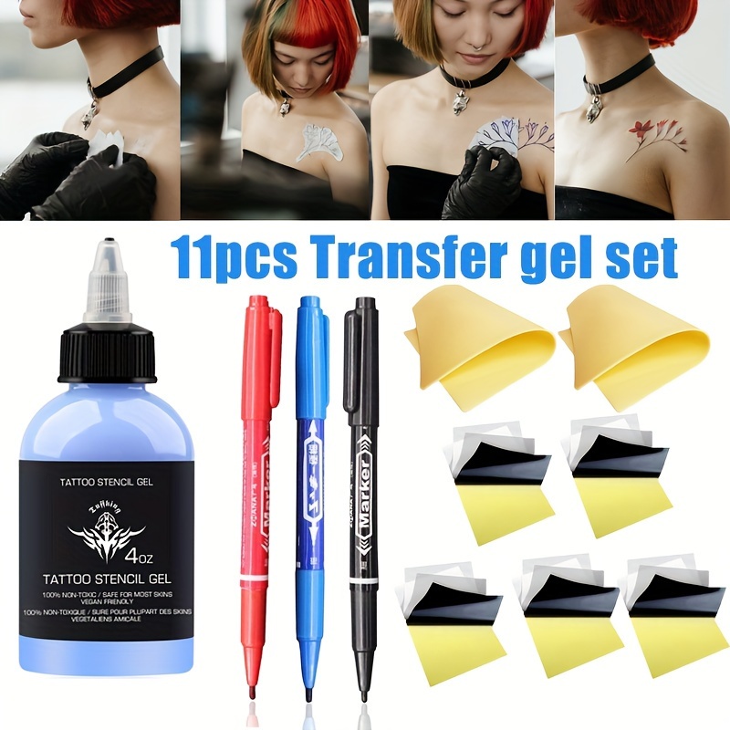 Tattoo Transfer Set Tattoo Transfer Paste + Tattoo Transfer - Temu Chile