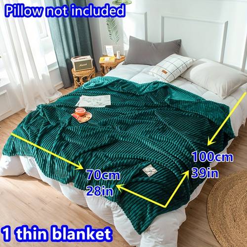 1 plush blanket solid color warm soft comfortable throw travel multi purpose blanket