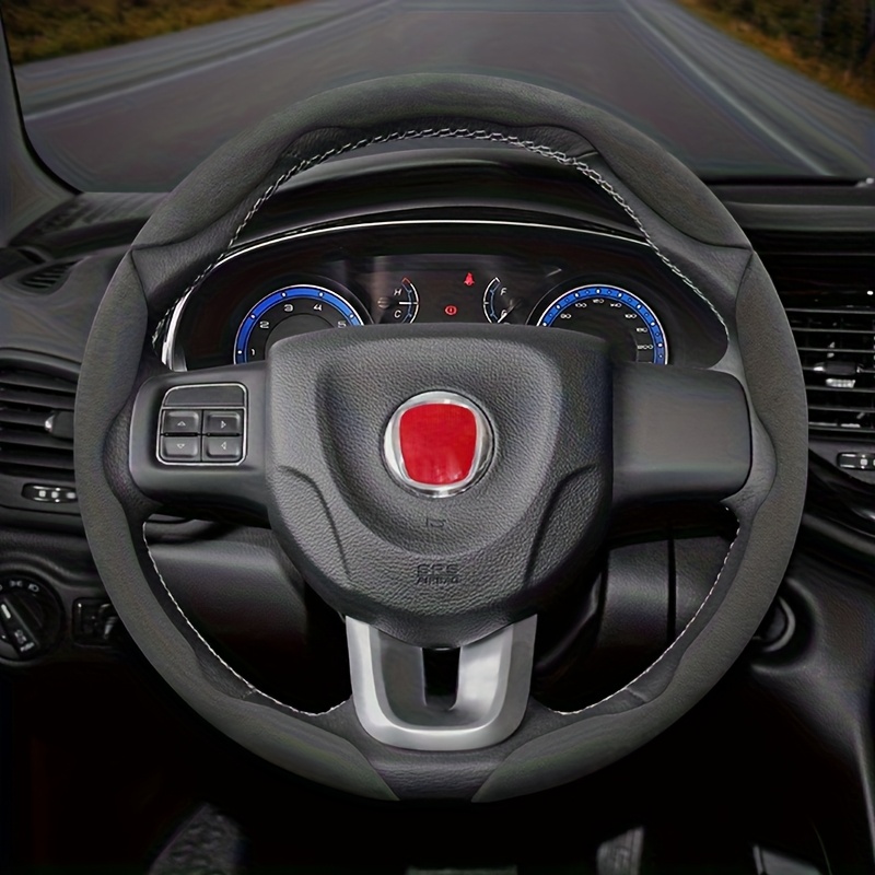 TEMU Winter Anti-slip Ultra-thin Steering Wheel Cover For Fiat, Segmented Steering Wheel Accessory, Installation, Universal, 2pcs And 3pcs Sets ,