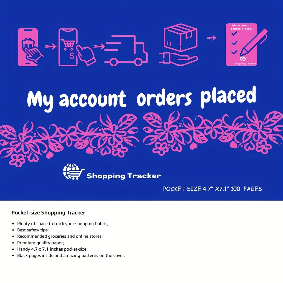 TEMU Record Books Order For All Purchases - Small Password Log Book, Track Internet Orders, Savings Plan & Shopping List Notebook