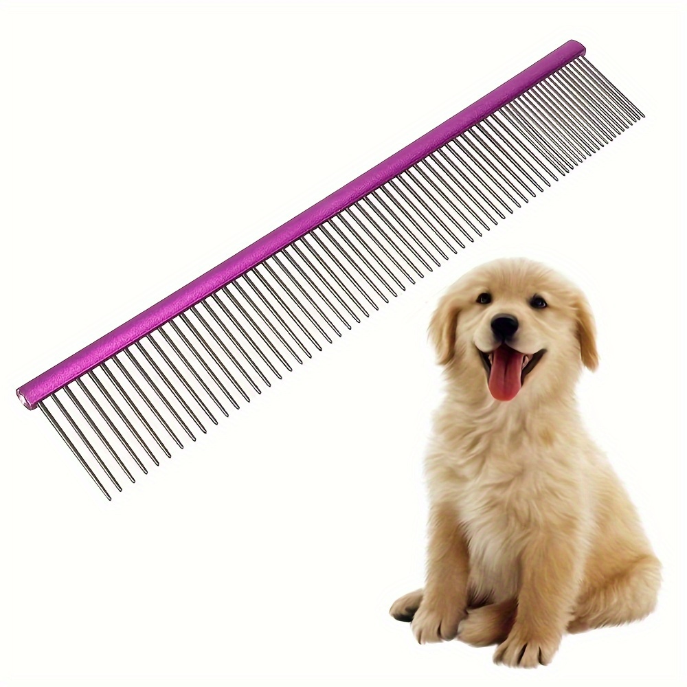 

Anti-static Aluminum Dog & Cat Grooming Comb - Gentle On Fur, Perfect For Detangling & Styling