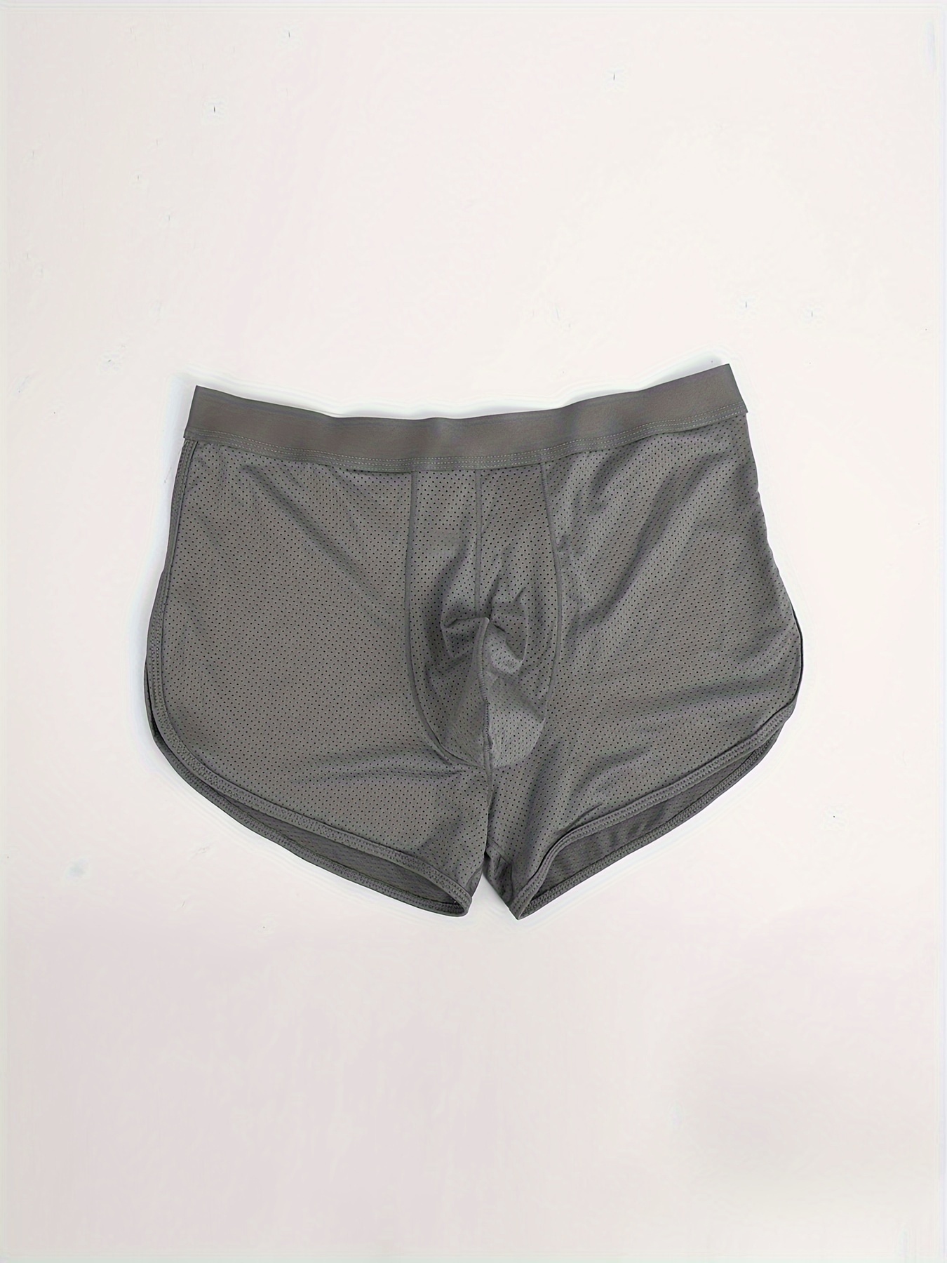 Men's Arrow Pants Mesh Hole U Pouch Boxer Brief Solid Color - Temu