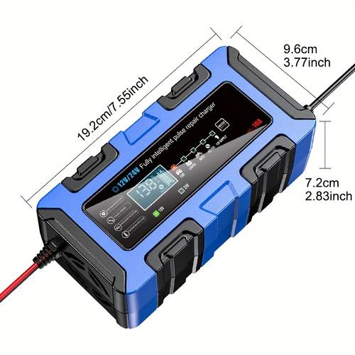 car battery charger 12v24v 4ah 200ah intelligent battery trickle charger car battery keeper desulfurizer with temperature without battery