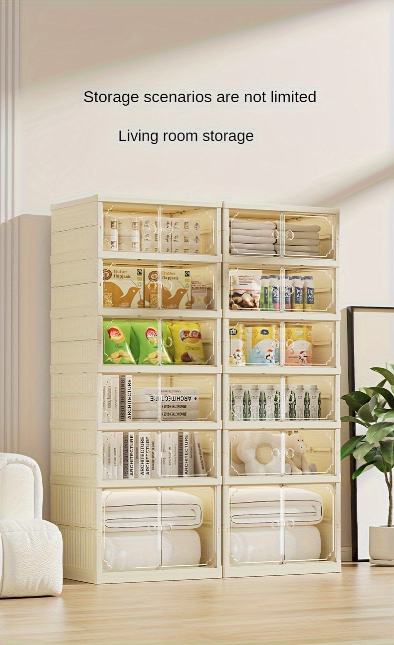 1pc box free installation box rack dustproof accessories organizer details 4