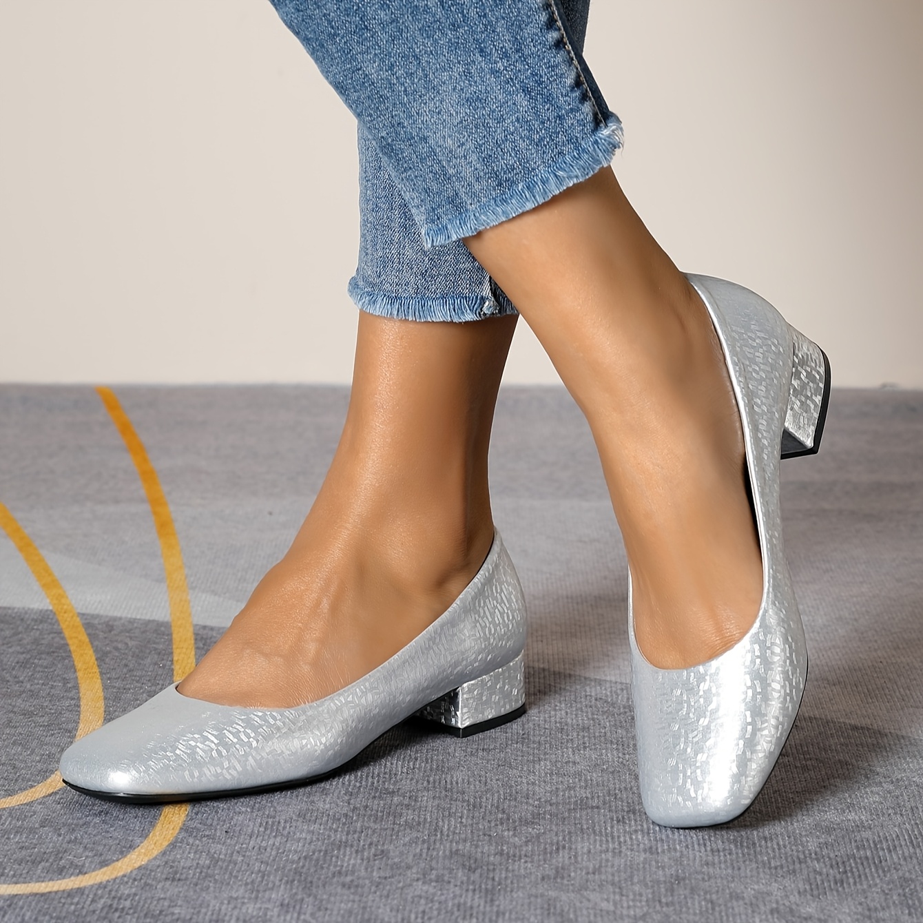 Bridal Shoes Silver Gray Dress Shoes Purple Shoes, Purple Shoes For Women,  New Temperament Personality Low