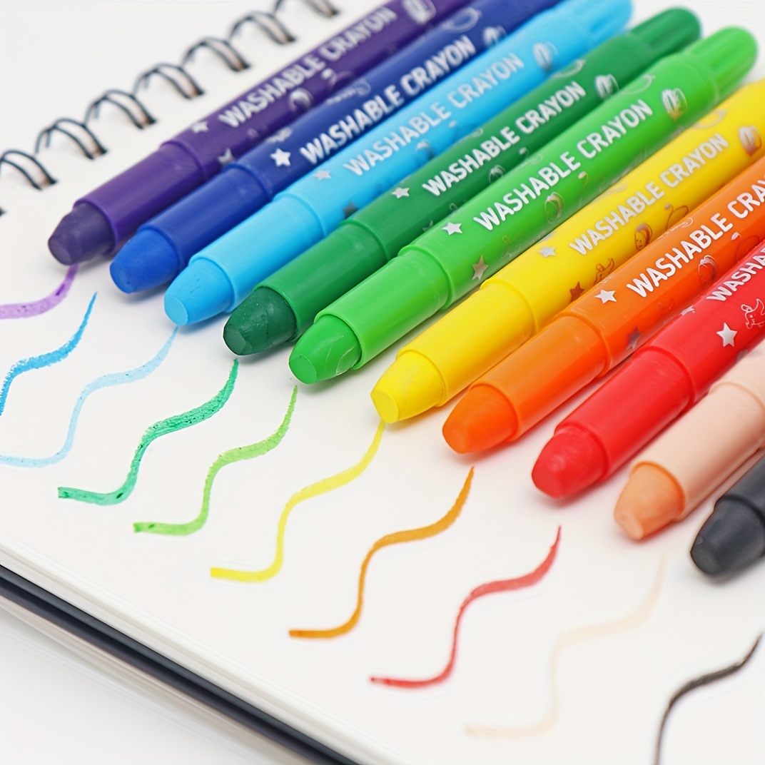 

10pcs Colored Gel Crayons Non-toxic Set For Coloring, Washable & Silky Crayons, Ideal For Paper