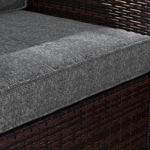 4piece patio chair cushion and back pillow set seat replacement patio cushions set for outdoor garden gray